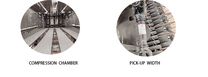 Enfardadeira de feno três cordas