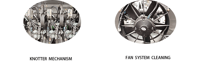 Enfardadeira de feno três cordas