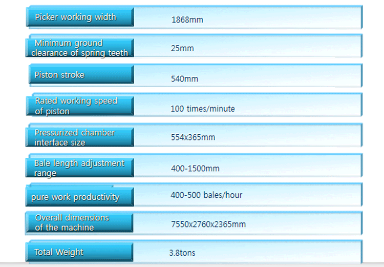 Enfardadeira quadrada de três cordas 1845XD Enfardadeira de feno